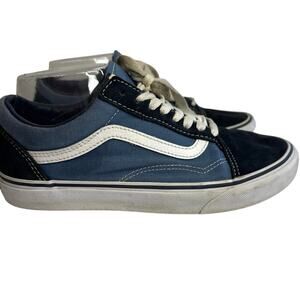 Vans Off The Wall Shoes Mens 7 Womens 8.5 Old Skool Skate Low Top Sneakers Blue